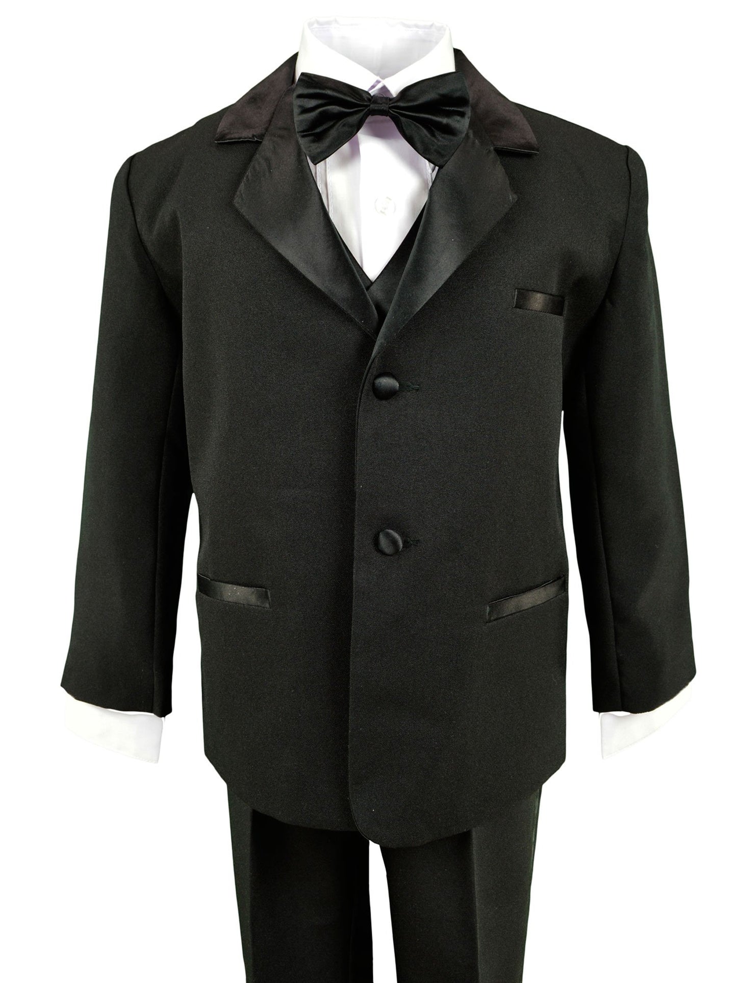 Spring Notion Baby Boys' Black Classic Fit Tuxedo Set, No Tail 6M (Small)