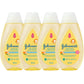 Johnson'S Top-To-Toe Baby Wash And Shampoo, 4 Pack 3.38 Oz. Travel Size Bottles, Natural Coconut Oil Gentle Hair And Body Baby B