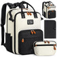 Rainsmore Diaper Bag Backpack, Large Waterproof Baby Bag With Changing Pad, Detachable Crossbody Bag & Stroller Straps Travel Di