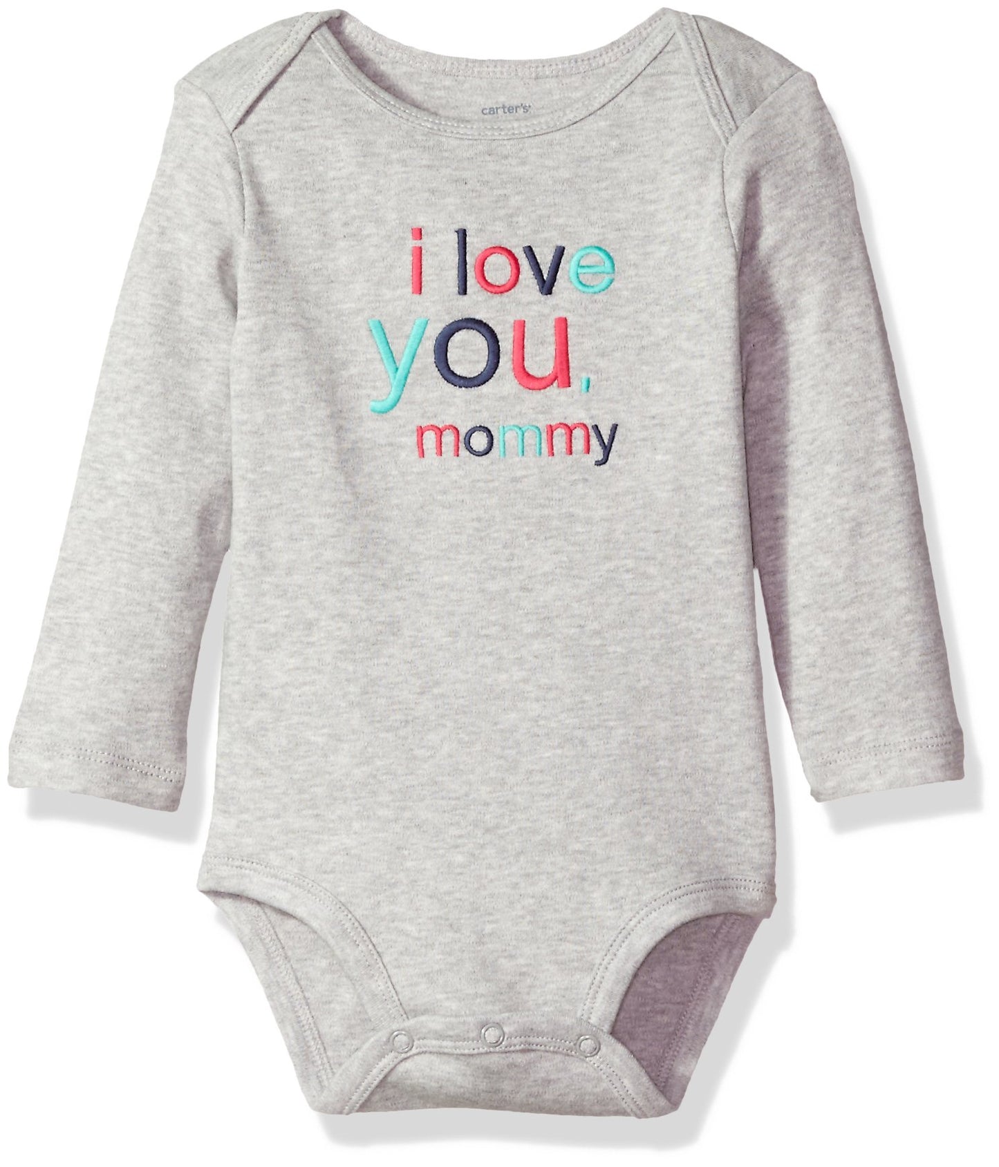 Carter'S Baby Girls' Slogan Bodysuit (118G072), Love You Mommy, 6 Months