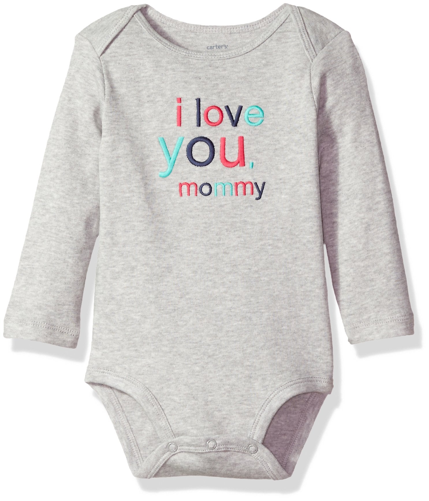 Carter'S Baby Girls' Slogan Bodysuit (118G072), Love You Mommy, 6 Months
