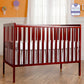 Dream On Me Synergy 5-in-1 Convertible Full-Size Baby Crib - Cherry, Greenguard Gold & JPMA Certified, Converts to Toddler Bed,