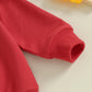 Lucikamy Toddler Baby Girl Boy Valentines Day Outfit Long Sleeve Letter Print Sweatshirt Shirt Infant Spring Clothes (Red, 18-24