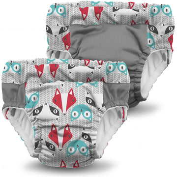 Kanga Care Lil Learnerz Reusable Swim And Toilet Training Pants (Small - Clyde & Platinum)