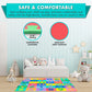 ProSource Kids Puzzle Alphabet, Numbers, 36 Tiles and Edges Play Mat, 12x12, Abc & 123
