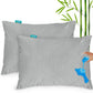 Toddler Pillowcase Protector 2 Pack, Waterproof Pillowcase Cover, Travel Pillow Case Cover With Zipper, Smooth Bamboo Terry, Mac