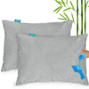 Toddler Pillowcase Protector 2 Pack, Waterproof Pillowcase Cover, Travel Pillow Case Cover With Zipper, Smooth Bamboo Terry, Mac