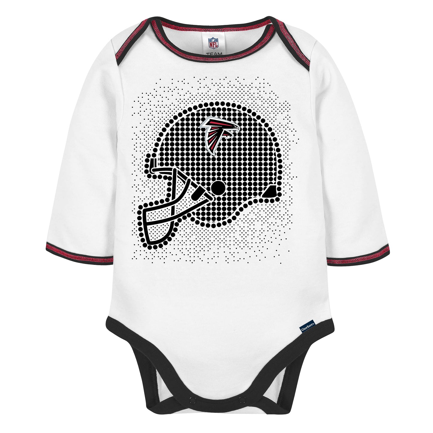 Gerber Nfl Baby Boys' 3Pc Bodysuit, Footed Pant, & Cap Set, Atlanta Falcons, 0-3 Months