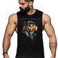 Juari Be A Gentleman Black Printed Regular Fit Vest For Men (Black, Large)