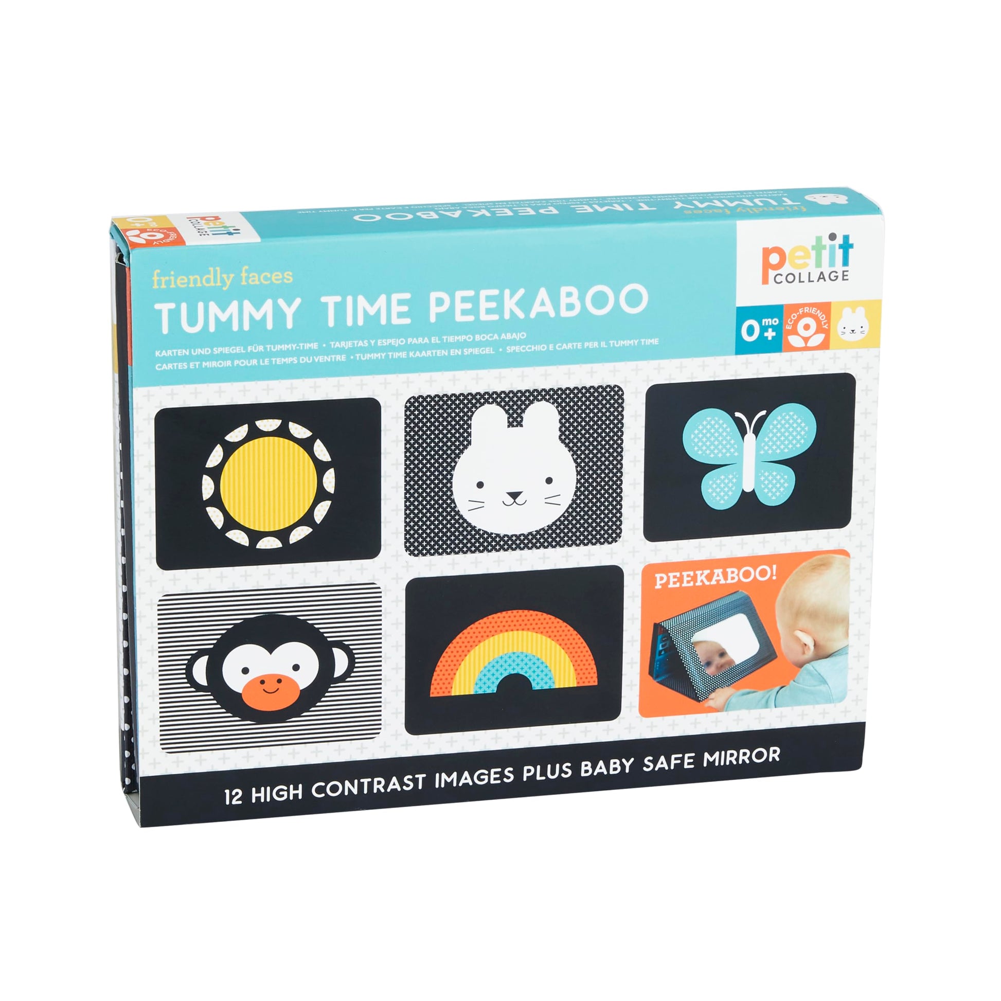 Petit Collage Tummy Time Peekaboo, Multicolor