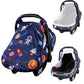 Swesen Car Seat Covers For Babies, Carseat Cover Boy With Zipper, Cozy Sun & Summer Cover, Infant Car Seat Canopy, Carseat Priva