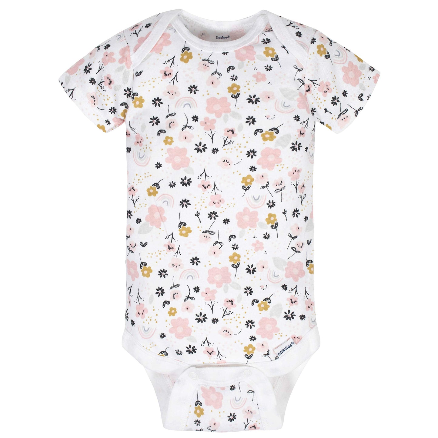 Gerber Baby Girl'S 8-Pack Short Sleeve Onesies Bodysuits, Bear Pink, 3-6 Months
