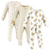 Hudson Baby Unisex Baby Cotton Sleep And Play, Teddy Bears, 0-3 Months