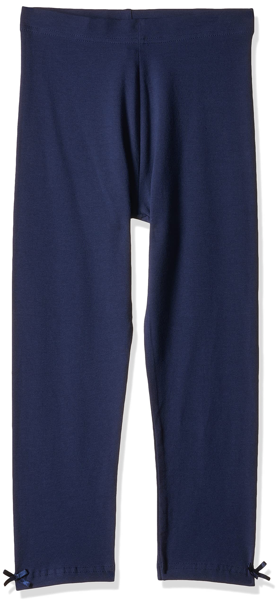 max Girls Regular Fit Mid Rise Solid 3/4th Length Leggings_S23ELG11NAVY_1314Y Navy