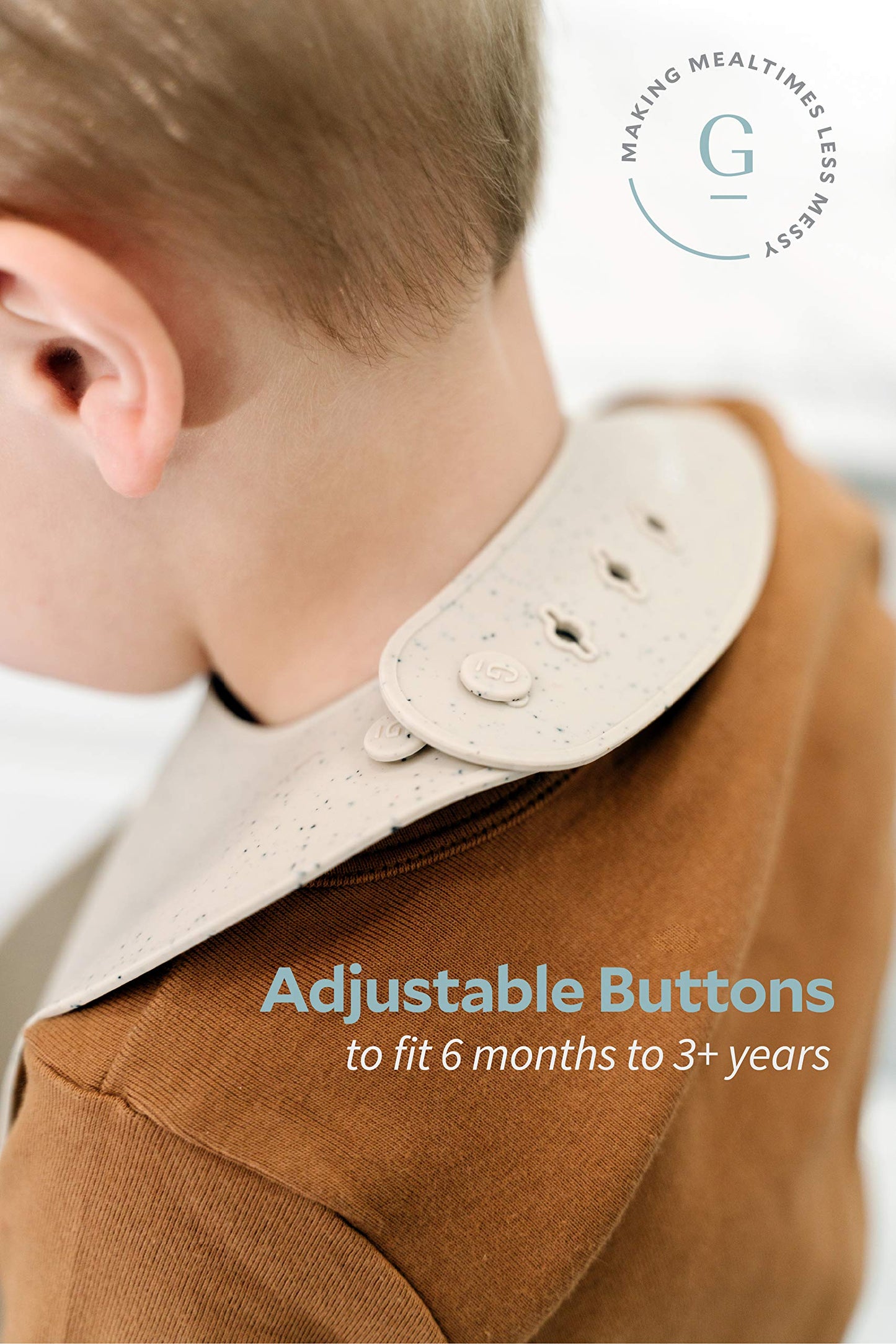 Goobie Baby Silicone Baby Bib With Food Catcher - Adjustable Waterproof Feeding Bib For Babies And Toddlers 4 To 36 Months For G