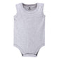 Hudson Baby Unisex Baby Cotton Sleeveless Bodysuits Heather Gray, 0-3 Months