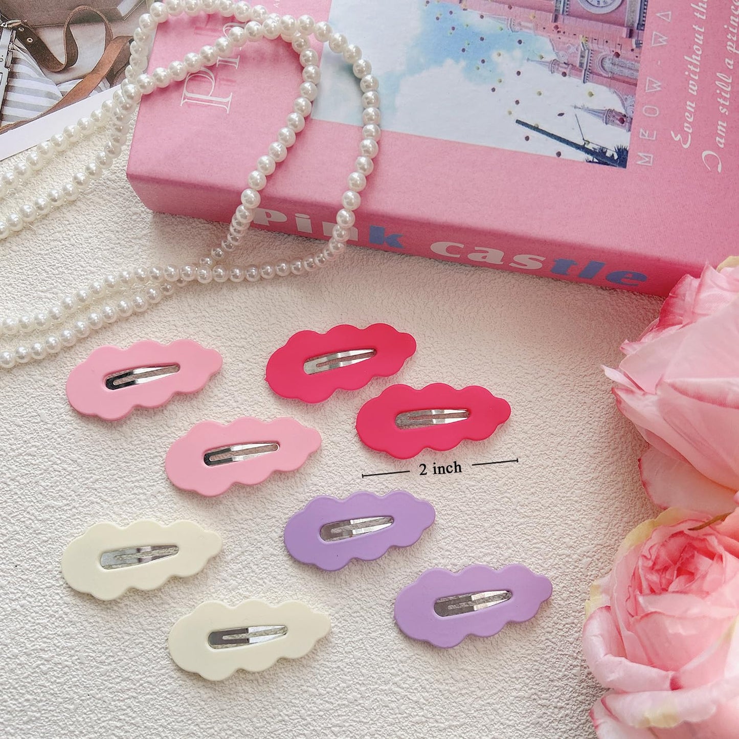 Elemirsa 40Pcs Candy Colored Snap Hair Clips For Little Girl Non Slip Barrettes Hair Accessories For Baby Girl Teens Toddler Kid
