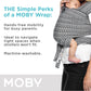Moby Baby Wrap Carrier Evolution by Petunia Pickle Bottom for Newborns to Toddlers (8-33lbs), Infant Sling Carrier, Hands Free D