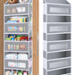 CASAZENITH Over The Door Organizer Storage with 10 Pockets, 5 Shelf Hanging Door Storage Organizer for Nursery, Pantry, Bathroom