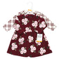 Hudson Baby Infant And Toddler Girl Cotton Dresses, Burgundy Floral, 3-6 Months