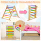 Honey Joy Triangle Climber With Ramp, Indoor Kids Climbing Triangle Ladder For Daycare, Gym & Playground, Folding Wooden Montess