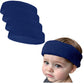 Couver Baby Infant Blue Terry Solid Color Headband/Terry Cloth Head Band - 4 Pieces