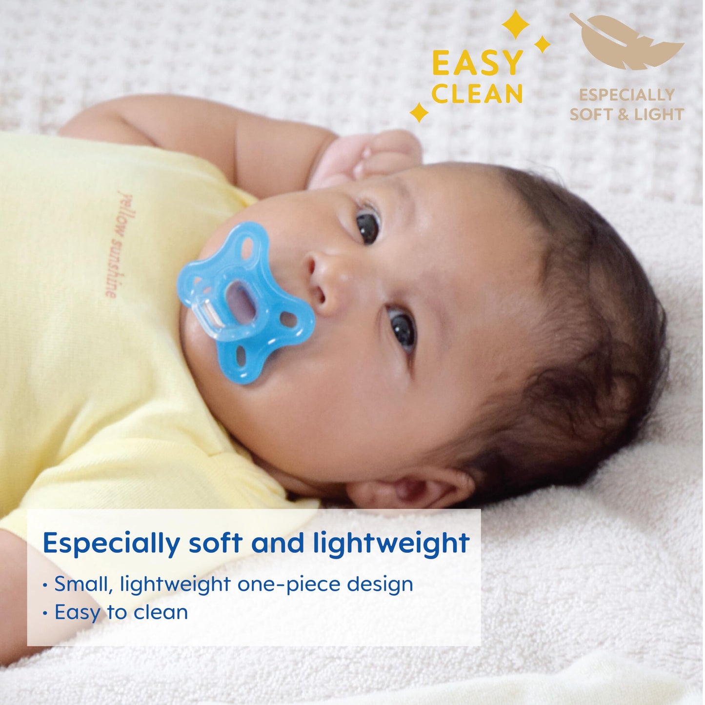 Mam Comfort Baby Pacifier, 100% Lightweight Silicone, Sterilizer Case, Unisex, 0-3 Months (Pack Of 2)