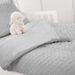 Tl Care Minky Dot Chenille 4 Piece Toddler Bedding Set, Gray, For Boys And Girls