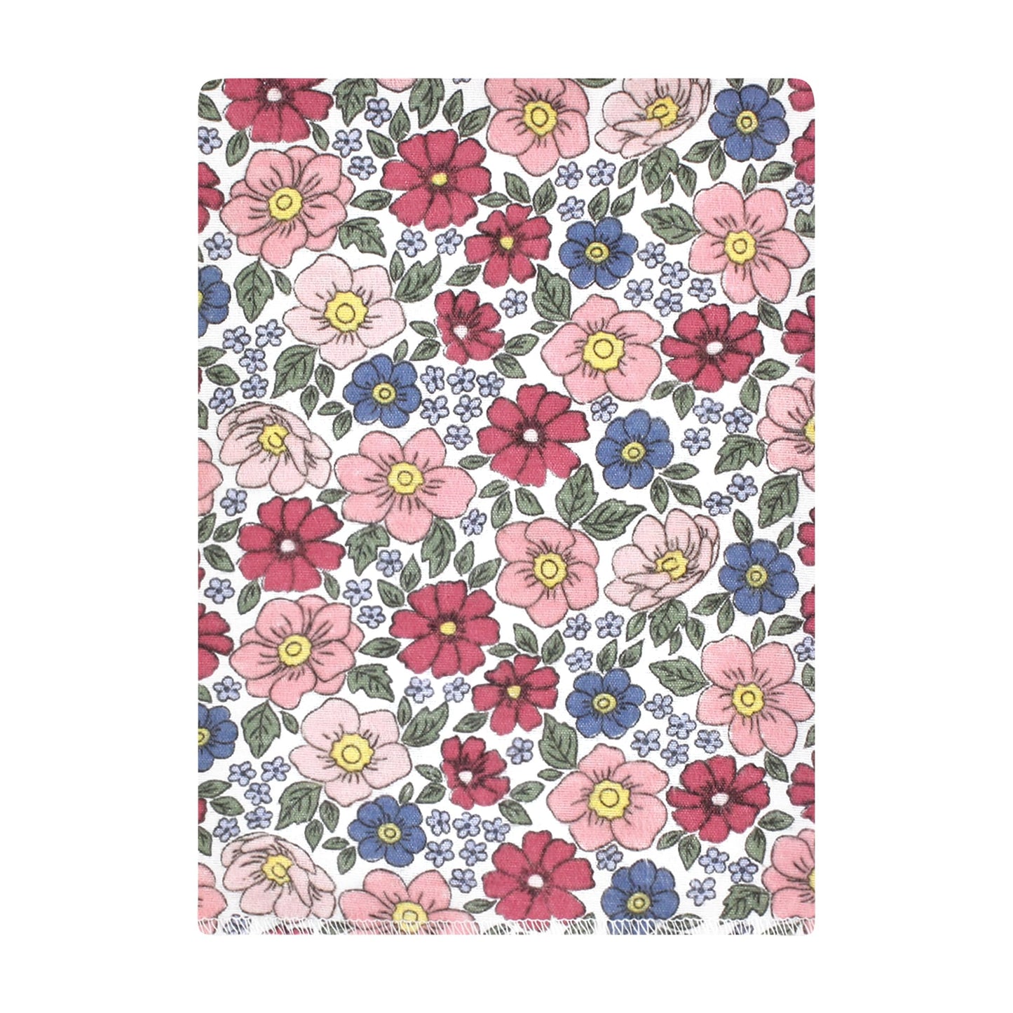 Hudson Baby Unisex Baby Cotton Flannel Burp Cloths Bundle, Pink Blue Pretty Floral, One Size