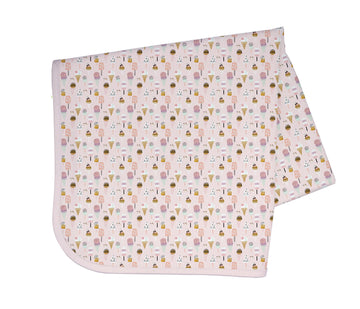 Bapronbaby Pink Ice Cream Splash Mat - Waterproof Catch-All For Under High Chairs, Floors, Tables, Playtime Or Arts & Crafts - M