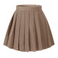 Beautifulfashionlife Girls Pleated Short Pleated Fancy Up Costumes Skirts (M,Dark Brown)