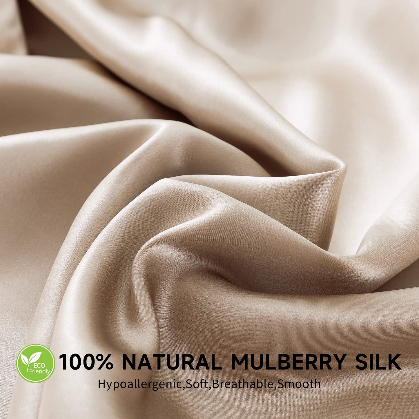 Zimasilk 100% Mulberry Silk Pillowcase For Hair And Skin,With Hidden Zipper,Both Side 19 Momme Silk, 1Pc (Body 20'X54', Taupe)