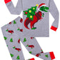 Kikizye Christmas Grey Dinosaur Baby Boys Long Sleeve Pajamas 100% Cotton Sleepwears Infant Size 18-24 Monthes