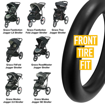 Graco Stroller Front Tire Tube 12.5'X1.75' For Jogging Strollers - Fits Wayfinder, Alterrain, Revolution Flex/Pro/Se, Strides,