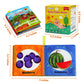 Dr.Rapeti Soft Cloth Books Baby Books Bath Books 6-Pack for Baby Infant Toddler Kids Crinkle Squeaky Washable Chewable Non-Toxic