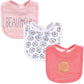 Yoga Sprout Cotton Drooler Bibs, 3 Pack, Hello Sunshine