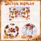 Yanjie Thanksgiving Turkey Printed Handmade Pumpkin Bows For Baby Girls, Fall Theme Party Accessories For Infants, Toddlers