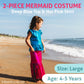 Butterfly Craze Little Girl'S Mermaid Costume, Top/Dress With Skirt - Perfect For Birthday Parties, Halloween, School Fairs Or P