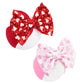 Red Pink Heart Baby Bow Headbands Sequin Bows Glitter Hair Bow For Girts Toddler Red Pink Baby Headband Bows 6-24 Months.(Fd104)