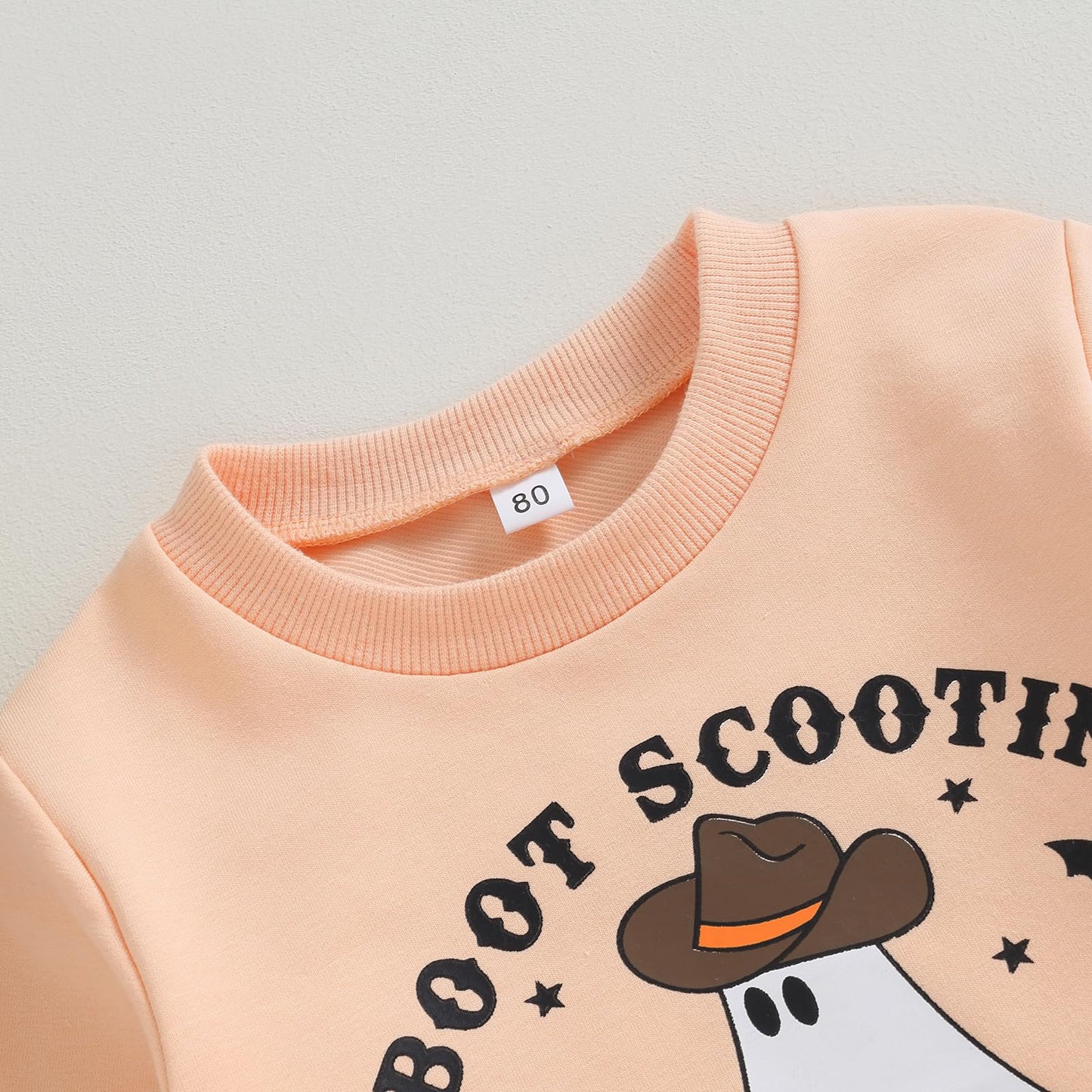 Toddler Baby Halloween Outfit Girl Boy Crewneck Sweatshirt Long Sleeve Letter Pullover Sweater Cute Fall Clothes (Boot Scootin S