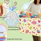 Boohit Large Easter Baskets For Kids Personalized Baby Girl Easter Basket Cute Teen Boy Spring Decor (Bunny Hugging Egg)