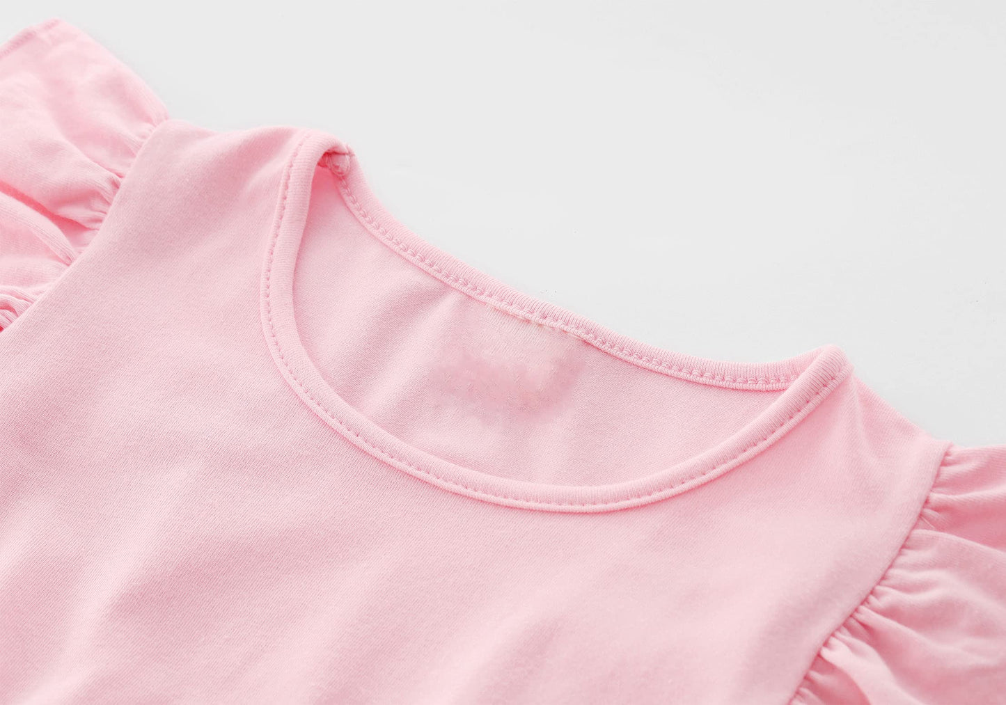 Twkioue Kids Girl Summer Ruffle Sleeve Tutu Tulle Fluffy Party Birthday Dresses 817 Pink 100