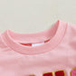 Toddler Baby Girl Boy Valentines Day Outfit Fries Before Guys Sweatshirt Shirt Long Sleeve Pullover Winter Clothes (A-R-Pink, 3-