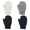 Durio Toddler Mittens Knit Mittens For Toddler Boys Girls Soft Kids Mittens Winter Crochet Toddler Kids Gloves Black & White & G