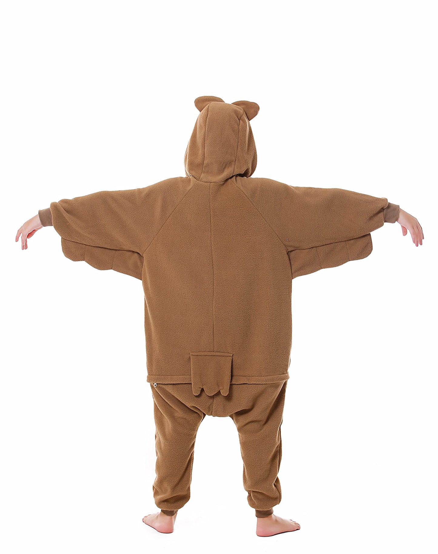 Canasour Kids Owl Onesie Halloween Cosplay Costume Girls Animal Unisex Outfuit One Piece Hooded Soft Pajamas Brown Party 6-8 Yea