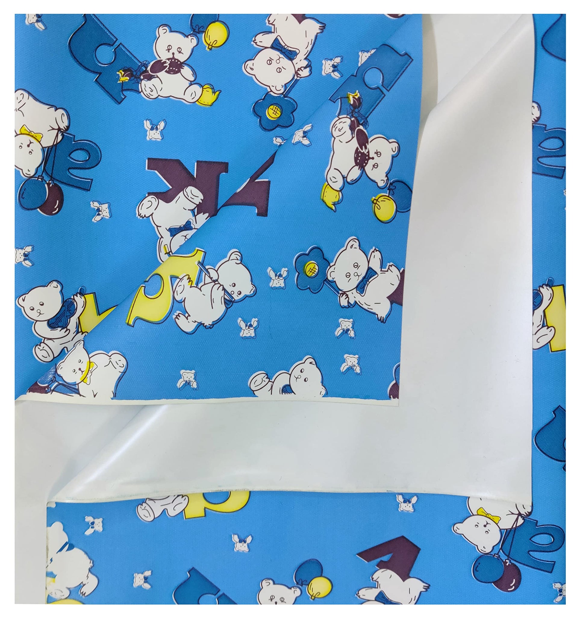 Pookie Plastic Sheet | Rubber Sheet For Babies | Bed Wetting Protector | 012 Months | 90 X 90 Cm (Alpha Blue)