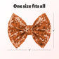 Lanmerry Hair Bows: Sequined Alligator Hair Clips With Big 5' Orange Bows For Girls, Babies, Toddlers, And Teens