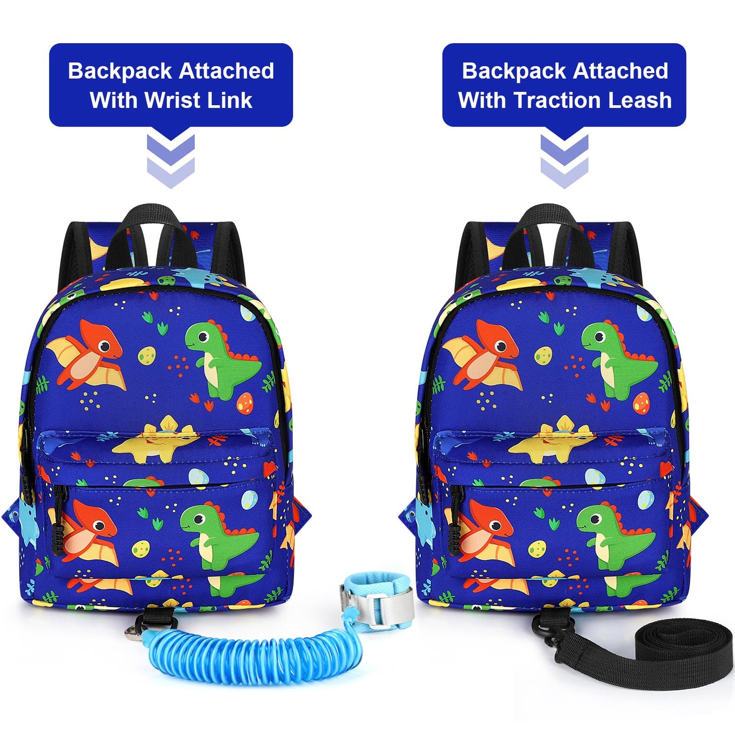 Accmor Toddler Backpack Leash Harness, Cute Kids Backpack With Anti Lost Wrist Link, Child Backpack Leash Baby Walking Harness B