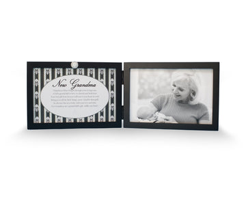 The Grandparent Gift Company - 4    X 6    Black Double Hinged Table Or Shelf Frame- New Grandma   - Baby Reveal Or Shower Gift