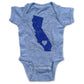 Sol Baby California Love Gray/Navy Bodysuit - Baby Boys Summer Bodysuit, Short Sleeve Romper For Newborns, Infants & Babies - 12